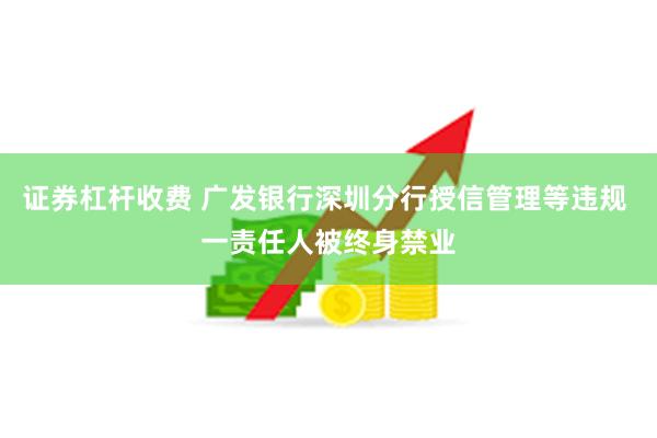 证券杠杆收费 广发银行深圳分行授信管理等违规 一责任人被终身禁业